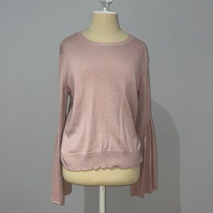 Light pink bell sleeve sweater